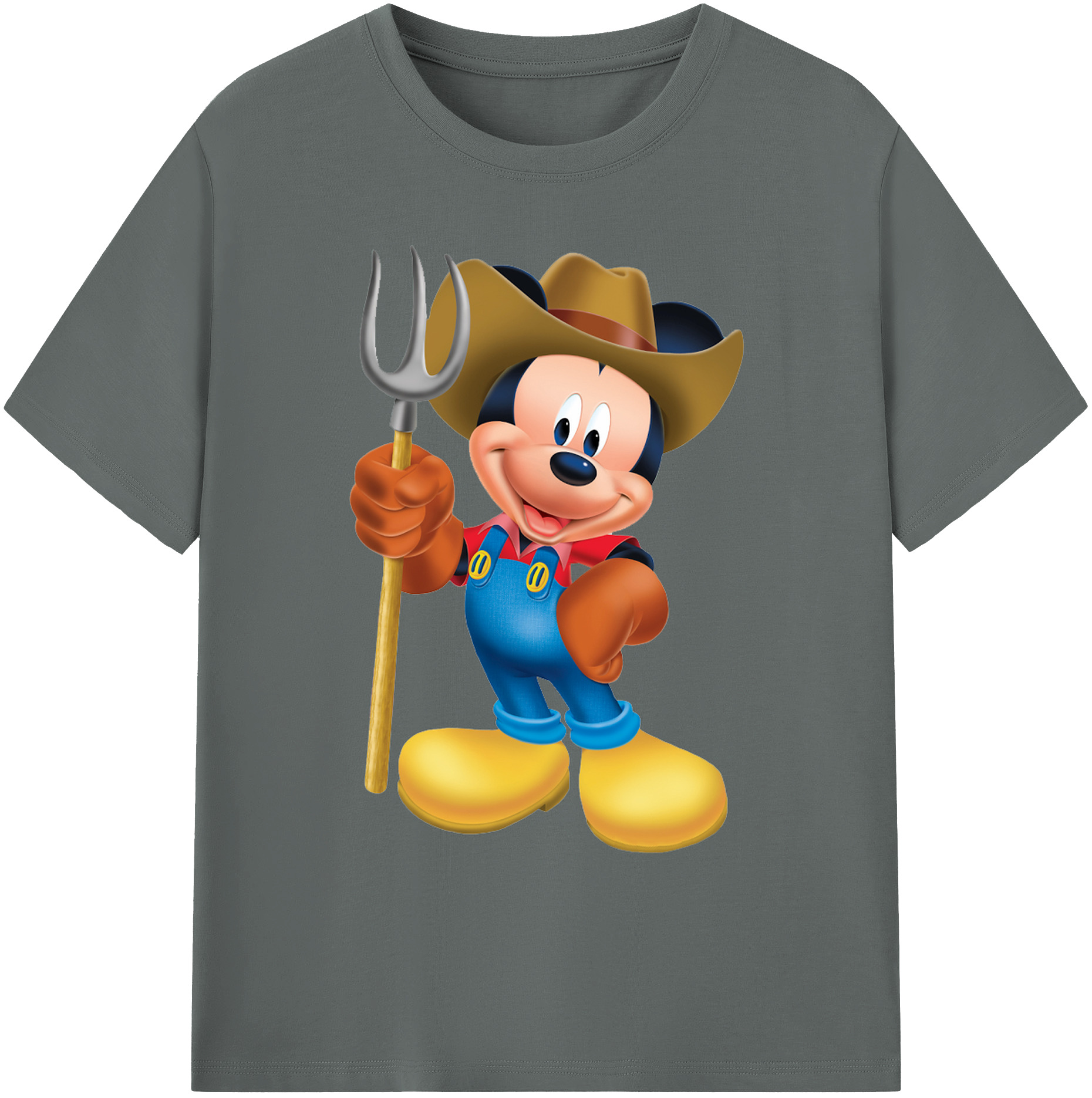 ミッキーマウス Mickey Mouse 綿100％ メンズ半袖Tシャツ｜肌触りやわらか＆通気性